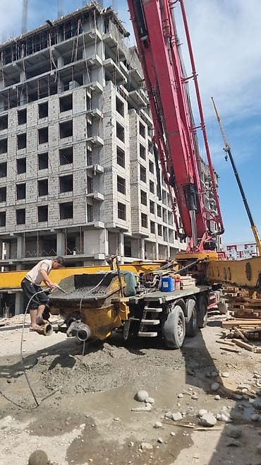 бетонасос: 76 метровой Автобетононасос на шасси грузовика — услуга подачи и — 2