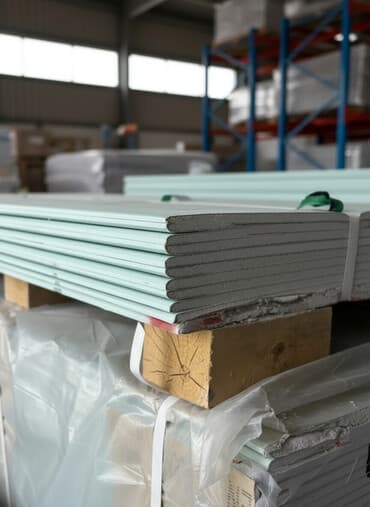 Влагостойкий гипсокартон Knauf предназначен для использования в