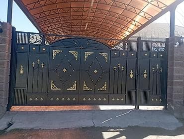 Кованые металлические ворота и калитки - Материал: сталь с