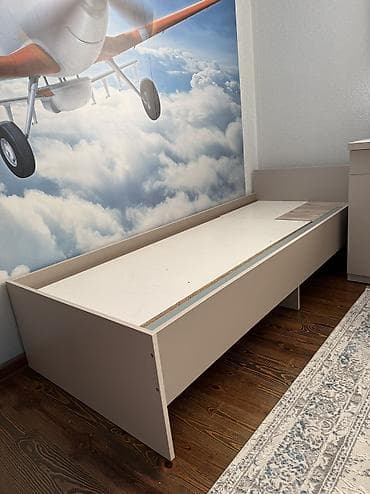 письменный стол шкаф: 2 шт по цене одной (фото в каруселе) Характеристика на белую кровать — 5