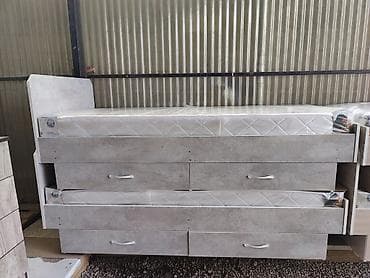 Кровати: Кроваты новые двух местных кровать мягкие одно местные Бишкек белые — 4