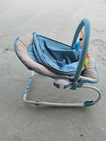 толокар чико: Детский шезлонг, Качалка, Железо, цвет - Голубой — 2