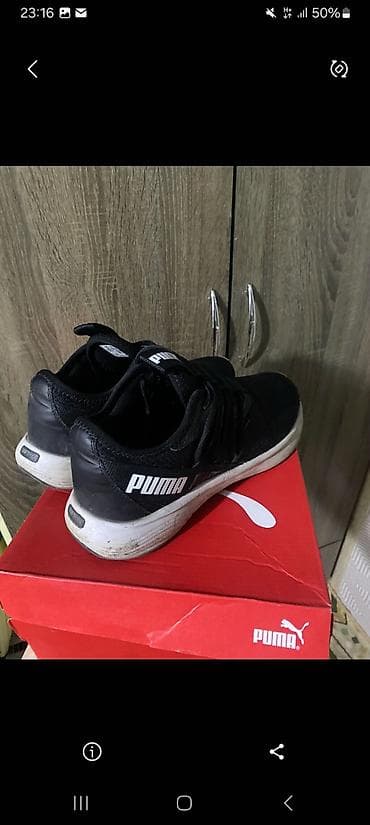 Мужская обувь: Кроссовки PUMA, черные - Легкий дышащий верх из сетки. - Классическая — 2