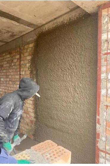 Буюртмага эшиктер: Механизированная штукатурка стен и потолков - Выполняем нанесение — 1