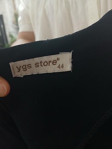 перья: Элегантное длинное черное платье YGS Store - Длина макси, прямой — 4