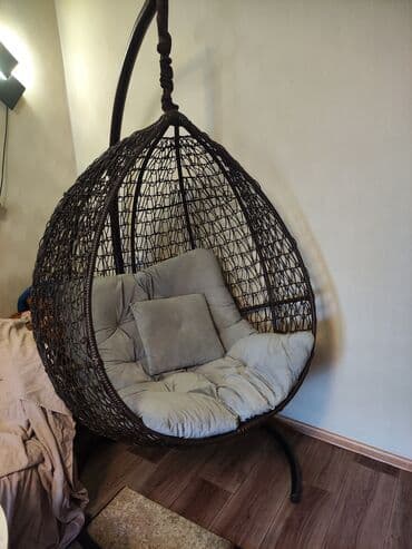 качели кресло: Подвесное кресло, цвет - Коричневый — 1