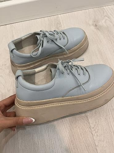 скрытая платформа: Женские кеды/дерби на высокой платформе. - Цвет: нежно-голубой верх — 1