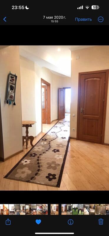 балыкчы шаарынан 3 ком квартира керее: 3 бөлмө, 124 кв. м, 4 кабат, Евроремонт — 6