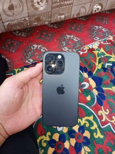 ноутбук каракол: IPhone 14 Pro, Колдонулган, 128 ГБ, Black Titanium, Заряддоочу түзүлүш, 87 % — 2