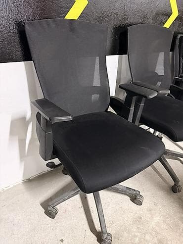 кресло самурай: Офисное кресло, С колесиками, цвет - Черный, Кожа — 4