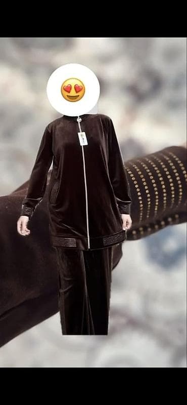 кастюм мужские: Женский велюровый костюм-двойка. - Материал: мягкий бархат/велюр с — 1