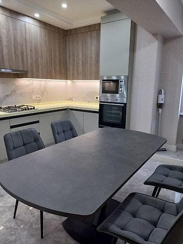 Терезелер жана комплектөөчүлөр: Ашкана үстөлү жана отургуч, түсү - Боз — 1