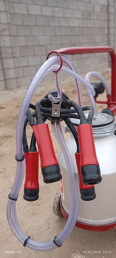 А\ч жаныбралары үчүн товарлар жана шаймандар: Доильный аппарат на тележке для коров BARBAROS/Vatan Mak Описание: - — 6