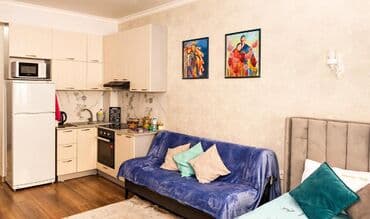 суточный дом в бишкеке: 1 бөлмө, Душ кабинасы, Жаздык, жууркан-төшөк каптары, Кондиционер — 24