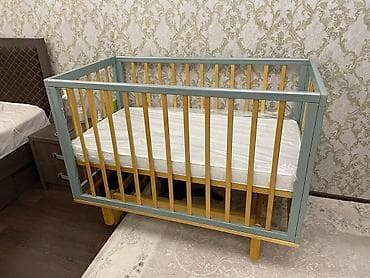 Стулья, табуретки: Детская приставная кроватка, Без колесиков, цвет - Серый — 1