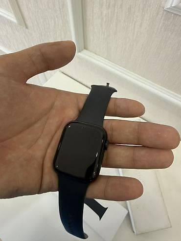 Техника и электроника: Полный комплект apple watch 9 45mm темно синий акб: 96% состояние как — 2