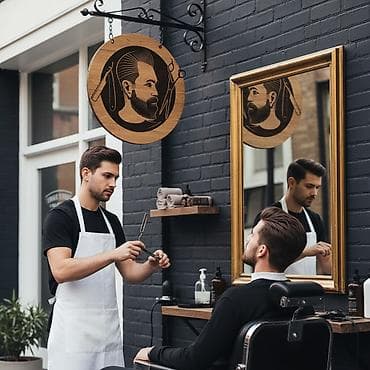 обр: Мужская парикмахерская / барбер-услуги. 400 сом - Классические и — 1