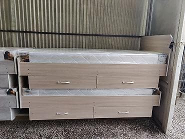 Мебельные гарнитуры: Кроваты новые двух местных кровать мягкие одно местные Бишкек белые — 1