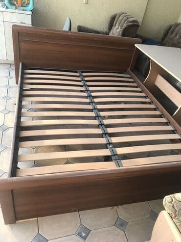 кровать ортопедический: Двуспальная кровать, Б/у, С матрасом, длина - 200 см — 4