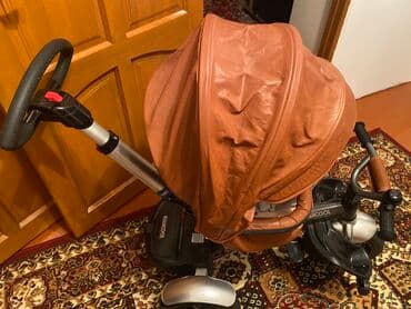 сколько стоит детская коляска: Коляска, цвет - Коричневый, Новый — 3