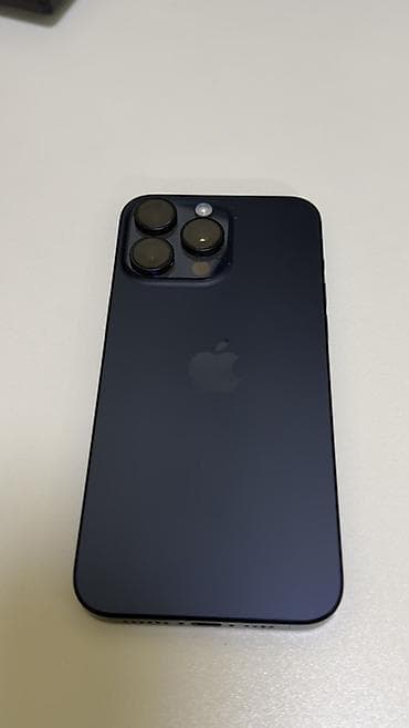 IPhone 15 Pro Max, Б/у, 256 ГБ, Blue Titanium, Зарядное устройство, Защитное стекло, Чехол, 85 % — 2
