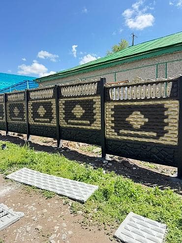 Бетонный еврозабор, Односторонний, Новый, Оптом, В розницу,Безналичный расчет
