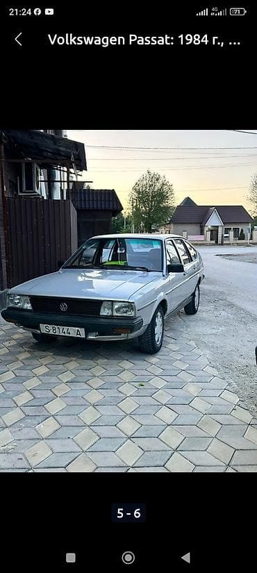 Транспорт: Volkswagen Passat: 1984 г., 1.6 л, Механика, Дизель, Лифтбек — 2