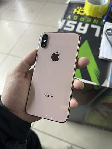 IPhone Xs, Б/у, 64 ГБ, Золотой, Чехол, 95 %