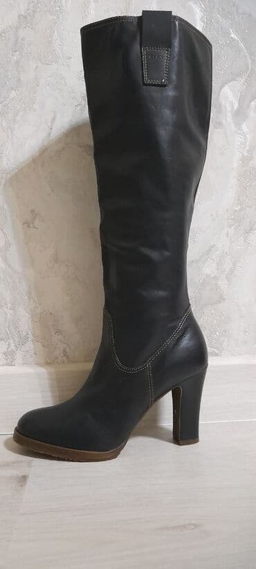 сапоги из натурального меха и кожи: Сапоги, 38, Geox, Новый, цвет - Черный, Самовывоз, Платная доставка — 2