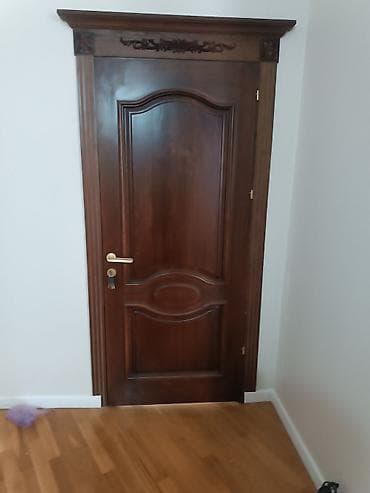 тактай лес бу: Двери для домов и квартир, Деревянная, Одностворчатая, Арочная, цвет - Коричневый — 1