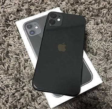IPhone 11, Б/у, 128 ГБ, Черный, Коробка, 72 %
