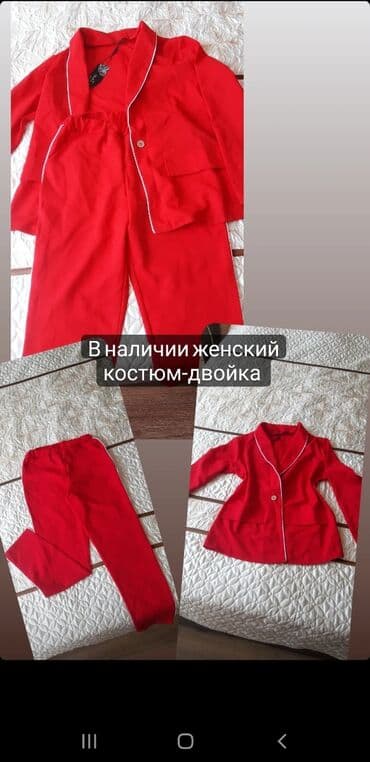 пиджак жакет: Комплект, түсү - Кызыл, Жаңы — 1