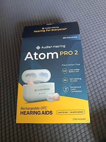 Медтовары: Audien Hearing Atom Pro 2 — перезаряжаемые слуховые аппараты OTC (для — 3