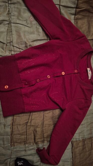 Детский кардиган Modern Kids - Цвет: насыщенный бордовый/винный. -