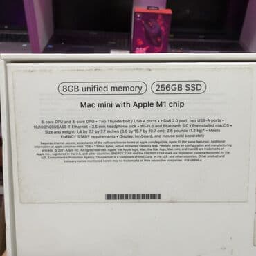 компьютеры и ноутбуки: Компьютер, ядер - 8, ОЗУ 8 ГБ, Для несложных задач, Б/у, Apple M1, SSD — 5