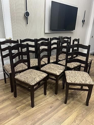 Эмерек: Ашкана үчүн отургуч, Жаңы, Жыгач, түсү - Күрөң — 1