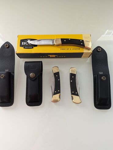 охотничий ножи: Buck 110 classic нож складной. кожаные ножны на пояс. сталь 420 — 1