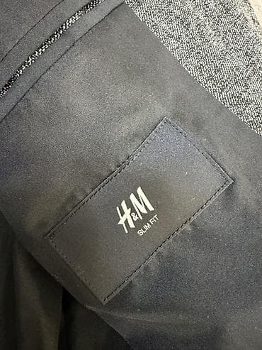 h: Мужской костюм H&M - Комплект: пиджак и брюки - Посадка: Slim Fit — 3
