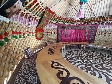 купол: Аренда юрты, Каркас Деревянный, 65 баш, С полом — 8