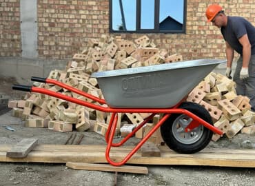 работу охрана: Садово-строительная тачка и тележка, Стальная, Одноколесная, Новый, В розницу — 1