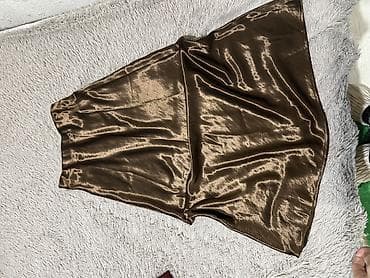 Айымдардын кийими: Юбка, Юбканын модели: Трапеция, Миди, Атлас, Белден — 2