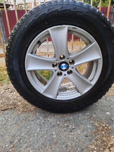 диски разноширокие на бмв х6: Колеса в сборе 225 / 55 / R 18, Зимняя шипованная, Б/у, Комплект, Литые, отверстий - 5 — 1