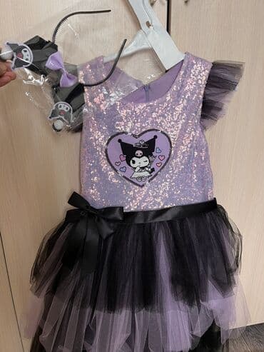 Платья: Детское платье, цвет - Фиолетовый, Б/у — 1