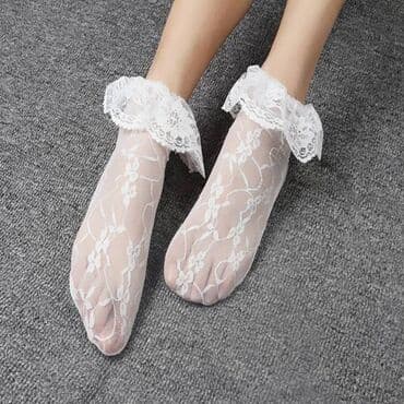 домашние халаты больших размеров: Элегантные ажурные носочки — 3