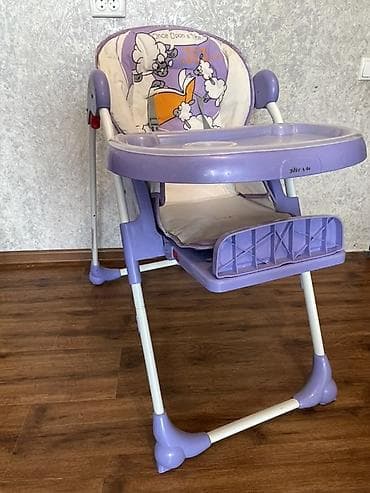 foldable table: Детский стульчик для кормления (фиолетовый/белый) - Большой съёмный — 2