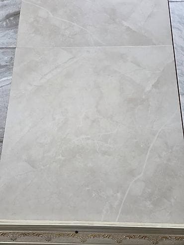 Үй жана бакча: Максаты: Пол үчүн, түсү - Боз, Жылтырабаган, 60x60 см — 2