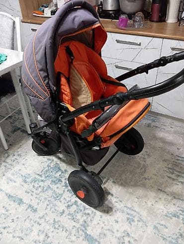 донголок коляска: Коляска, цвет - Желтый, Б/у — 4