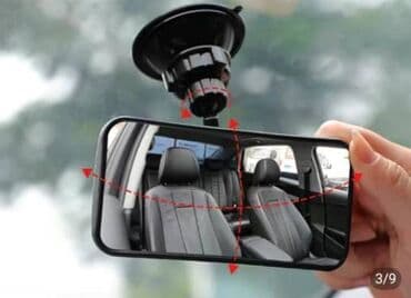 зеркальный кубик рубик: Зеркало широкоугольное для контроля ребенка на заднем сидении — 1