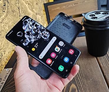Samsung Galaxy S20 Ultra, Б/у, 128 ГБ, цвет - Черный, 2 SIM