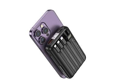 зарядка сяоми: Power Bank HOCO JJ135 Rico, черный - Емкость: 10000 мА·ч (индикатор — 2